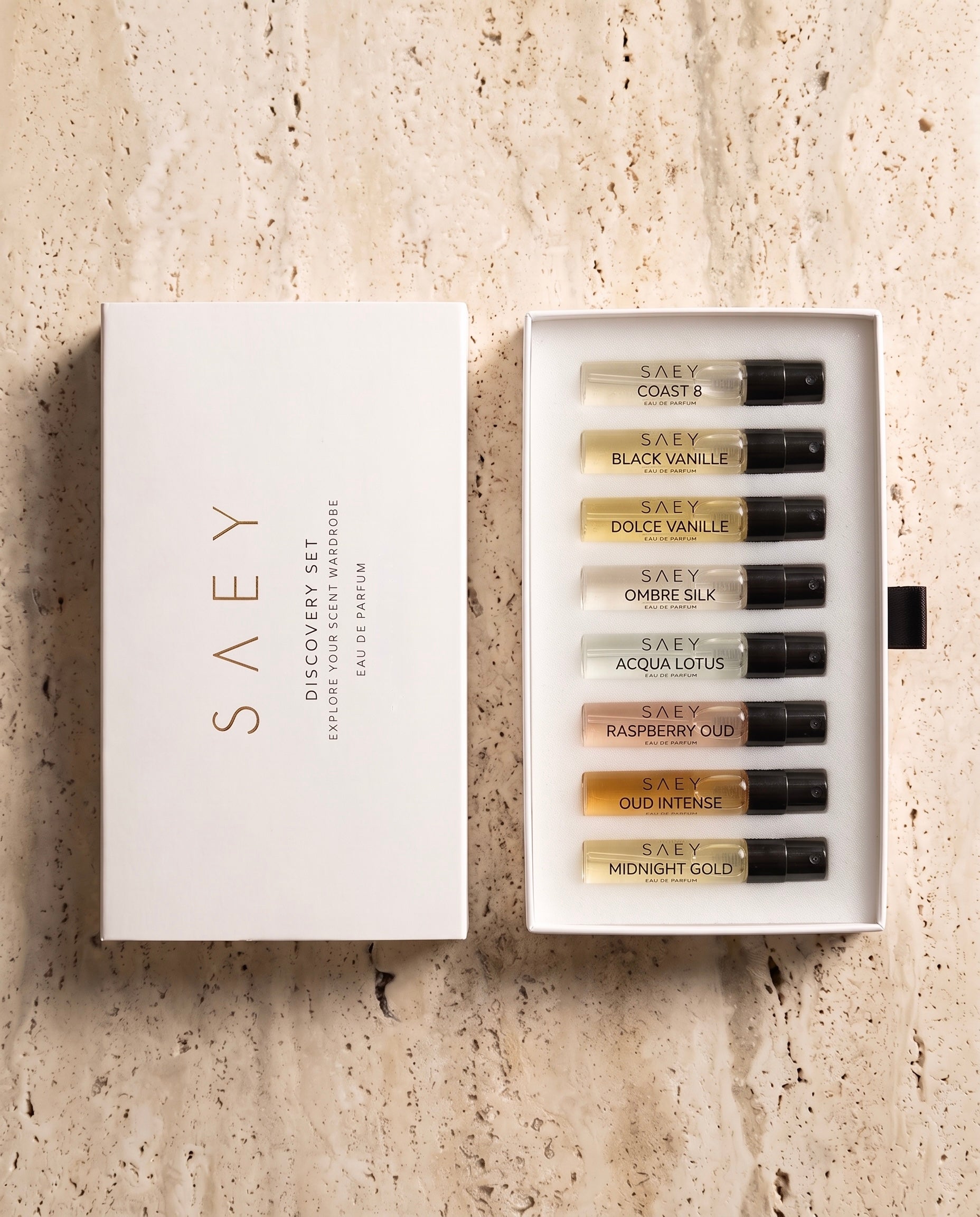 SAEY perfume Discovery Set with eight 3ML fragrance samples