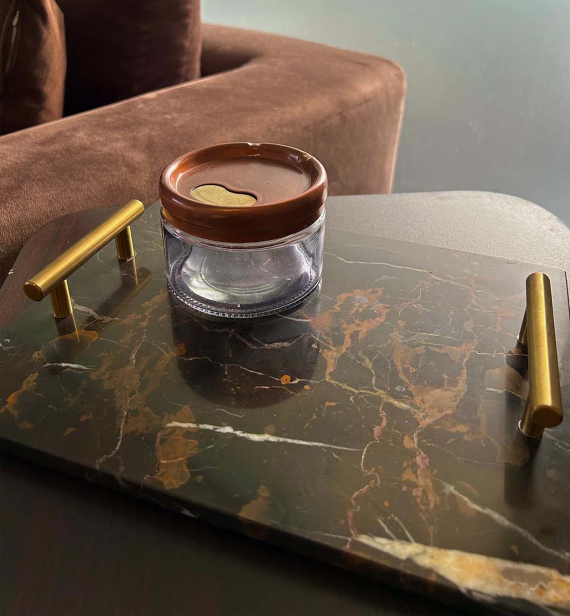 Black & Gold Marble Tray - Saey Fragrances ™