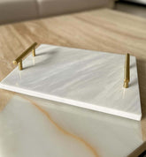 White Ziarat Marble Tray - Saey Fragrances ™