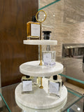 Tiered Marble Perfume Stand